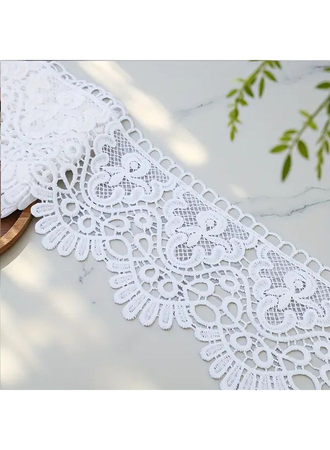Fine Fan Shaped Black Lace Trim 3 1 Yards For Sewing Crafts Wedding DIY - Image 1