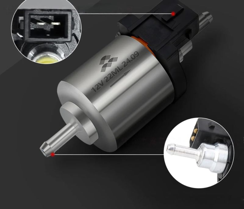 12V Diesel Heater Fuel Pump - Black Metering Pulse Pump for Parking Heater Systems - Image 3
