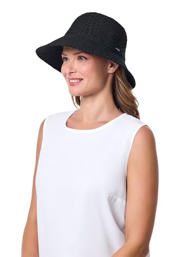 Coolibar Women's Cloche Hat - UPF 50+ Sun Protection - Marina in Black - Image 2
