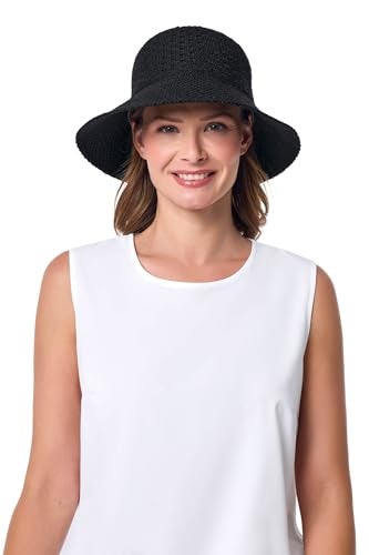 Coolibar Women's Cloche Hat - UPF 50+ Sun Protection - Marina in Black - Image 1