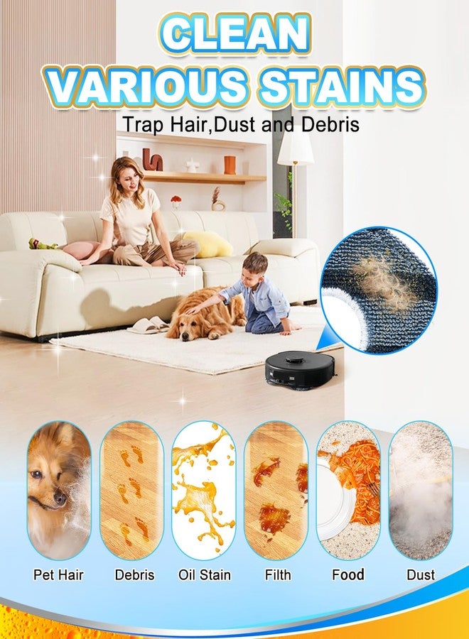 KEEPOW Vacuum Mop Replacement Pads Compatible with Eufy X10 Pro Omni / X9 Pro Robot Vacuum Cleaner, Washable and Reusable Soft Mopping Pad Parts Accessories, 8 Pack - Image 4