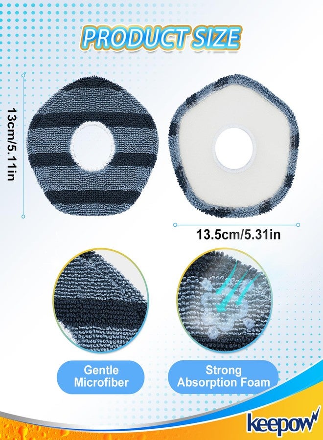 KEEPOW Vacuum Mop Replacement Pads Compatible with Eufy X10 Pro Omni / X9 Pro Robot Vacuum Cleaner, Washable and Reusable Soft Mopping Pad Parts Accessories, 8 Pack - Image 3