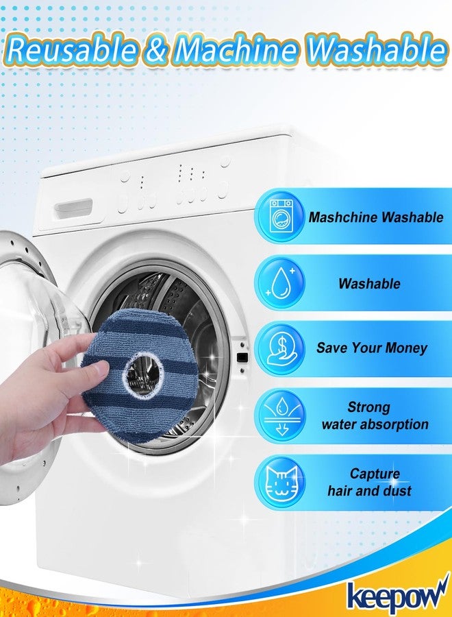 KEEPOW Vacuum Mop Replacement Pads Compatible with Eufy X10 Pro Omni / X9 Pro Robot Vacuum Cleaner, Washable and Reusable Soft Mopping Pad Parts Accessories, 8 Pack - Image 5