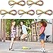 Gejoy 5 Pieces Chinese Jump Ropes Colorful Stretch Rope Elastic Rubber Twist Fitness Game for Outdoor Indoor Play Exercise Toys - Image 3
