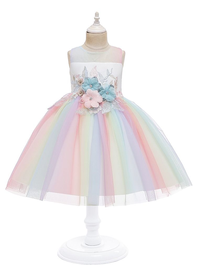Loquat New bowknot children skirt INS children's dress children's princess dress gauze gift clothing  Multicolour  - Image 1