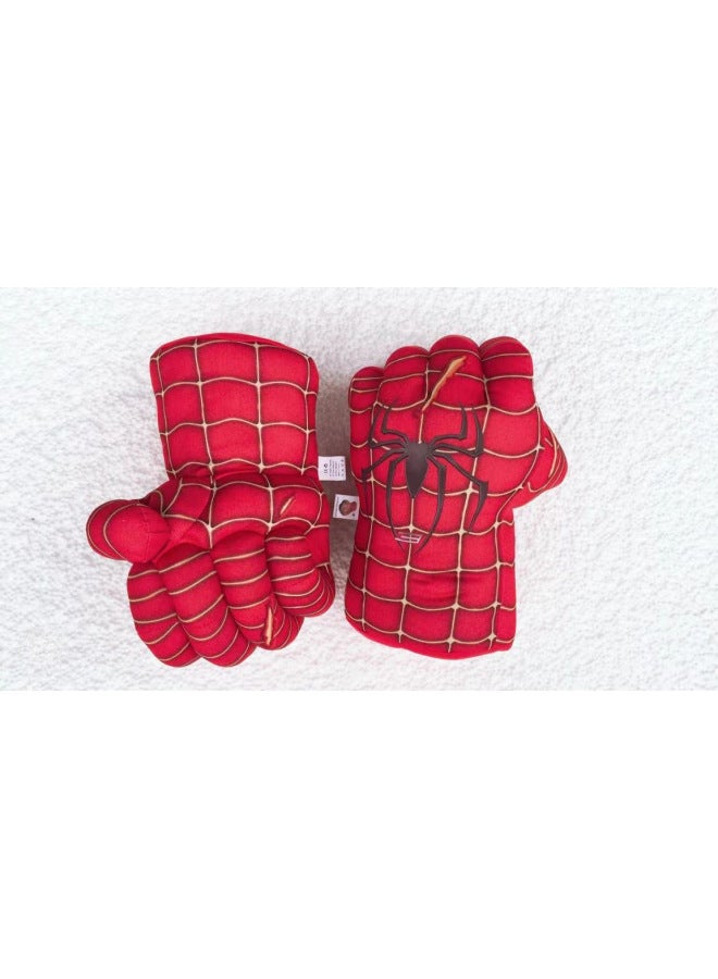 Green Fist Red Spider Plush Toys Children's Boxing Gloves Giant Soft Stuffed Dolls Plaything-Color:Gold Line Spider 03 (single Price)-Height:Single Right Hand  - Image 1