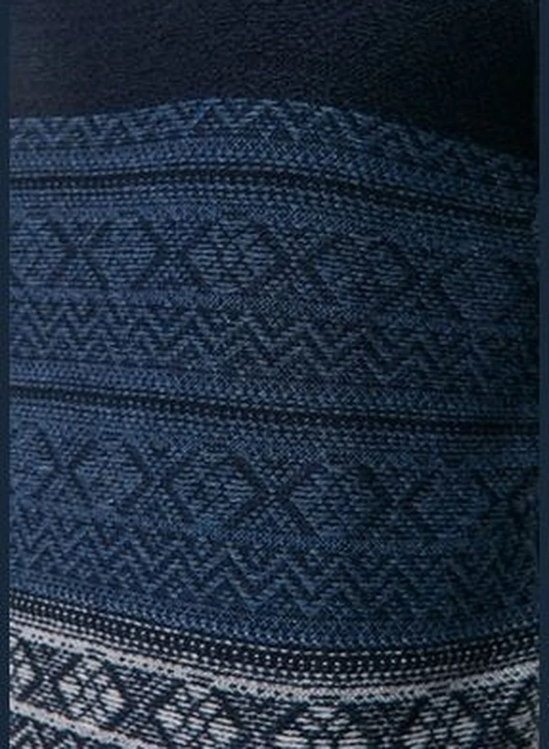 trendyol Navy Blue Men's Regular Fit Crewneck Jacquard Knitwear Sweater