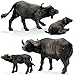 Gemini&Genius GeminiGenius Buffalo Animal Toy Buffalo Figures Toy for Kids Wild Animal Toy Figure Wildlife World Action Figure for Nature Science Learning Realistic Cow Animal Toy Gift for Kids Play - Image 2
