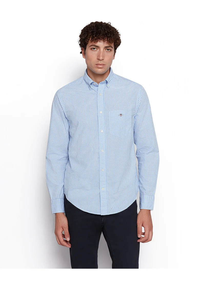 GANT Gant Men’S Regular Fit Gingham Check Poplin Cotton Shirt