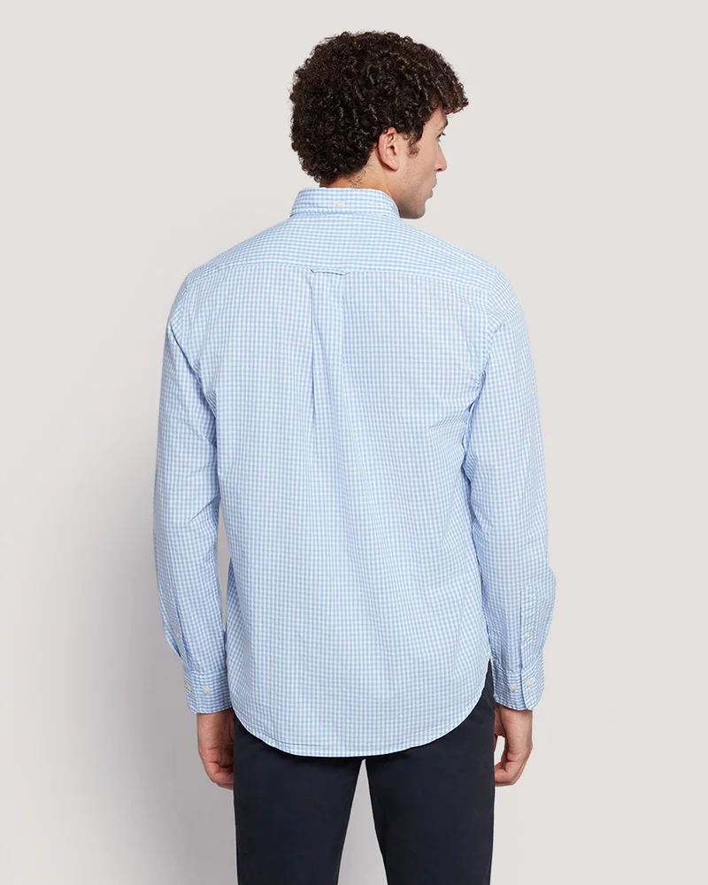 غانت قميص قطني كاروهات رجالي بقصة عادية