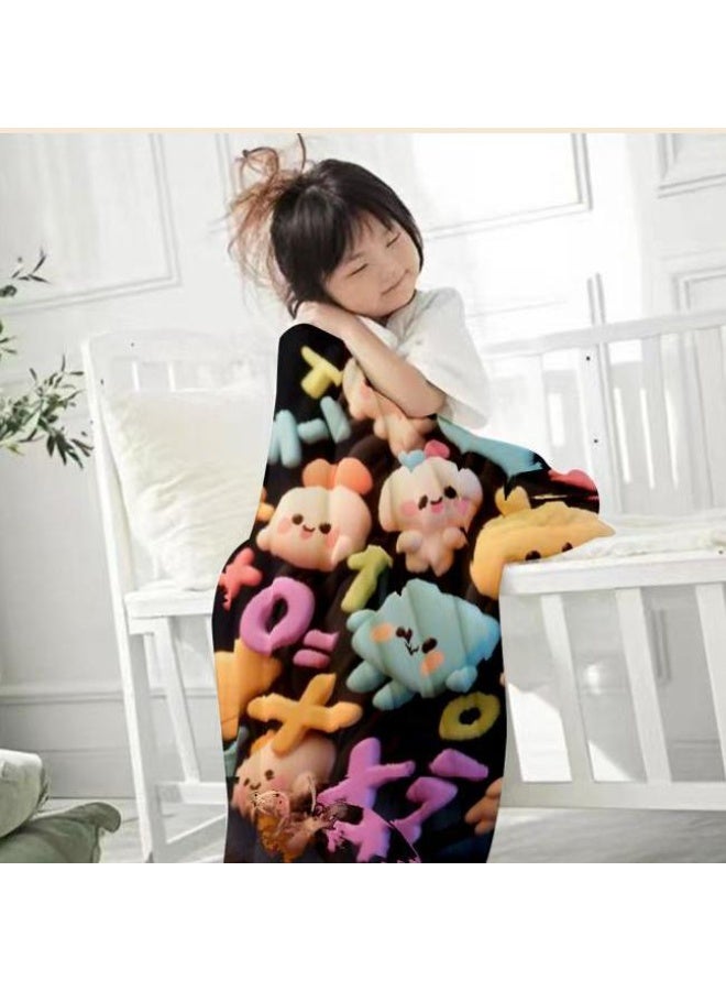 عام بطانية رقيقة من الفانيلا الكرتونية للأطفال والرضع (دافئة ومريحة، ومناسبة للنوم والألعاب) 70 سم * 100 سم - Image 2