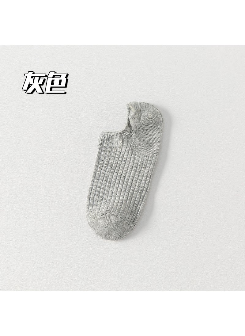 Generic - Womens Pure Cotton Socks Short Length Invisible Anti-slip Fall Winter Spring Autumn High Quality Elastic Ice Silk Low Sox Milky White - Image 1