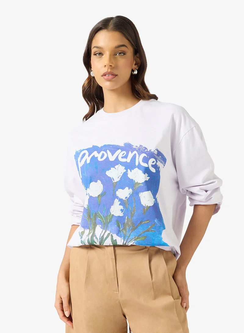 TOPSHOP Casual Short Sleeve Graphic T-Shirt