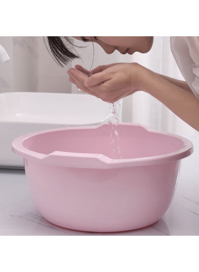 MR. Miaoran Face Basin, 37cm, 2-pack, Large Size, Thickened, Baby Basin, Vegetable Washing Basin, Foot Washing Basin, Student Plastic Basin, Foot Soaking Basin - Image 3