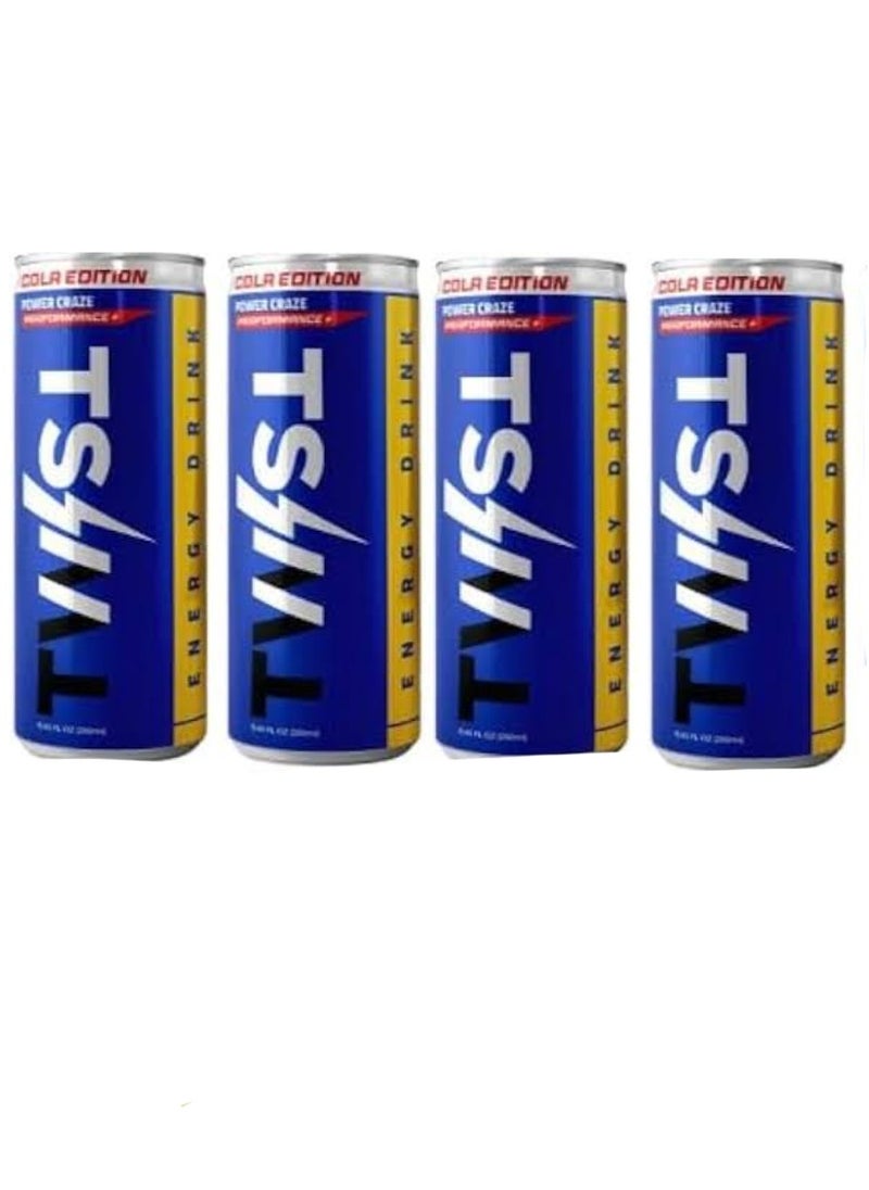 Twist twist soda cola 250ml X4cans 