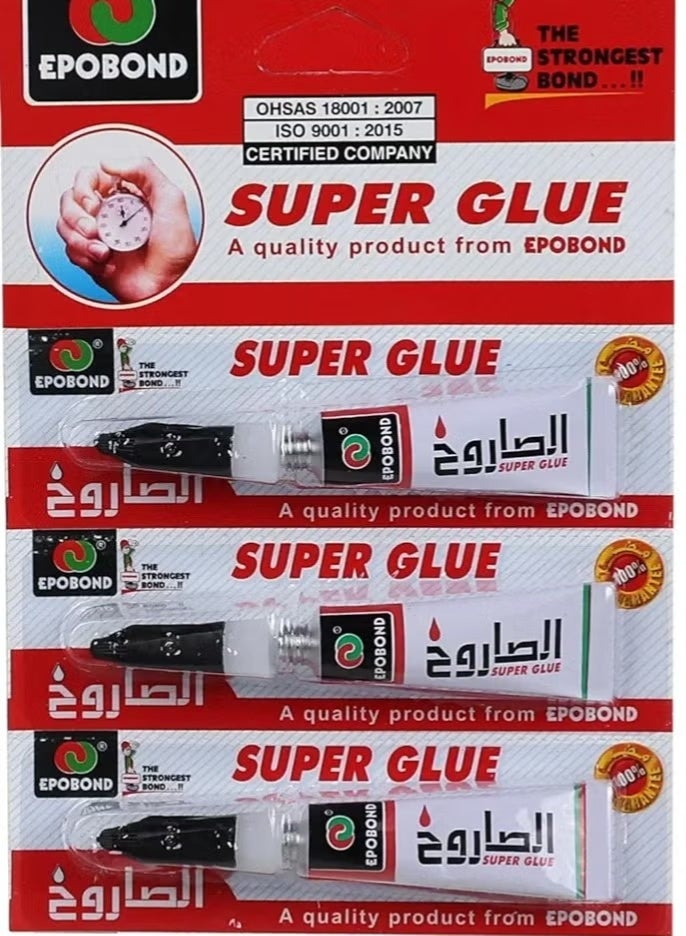 صمغ الصاروخ سوبر جلو سائل من ايبوبوند، شفاف، 12 قطعة - Image 2
