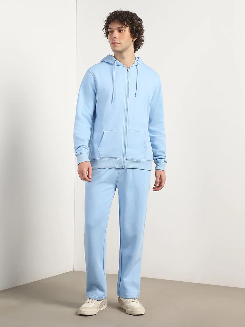 نوبيرو Oversized Fit Hoodie and Joggers Set for Men - Powder Blue