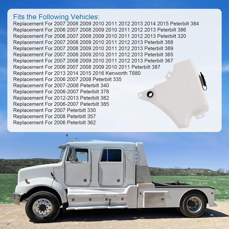 CARMOCAR خزان غسيل الزجاج الأمامي CARMOCAR مع مضخة بديلة لطرازات Kenworth T680 و Peterbilt - Image 3
