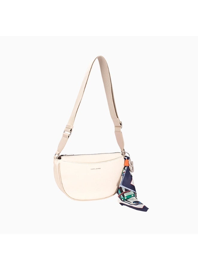 David Jones summer crossbody bag model cm8292 | faux leather bag with long adjustable strap | moon style design crossbody bag for everyday use - Image 2