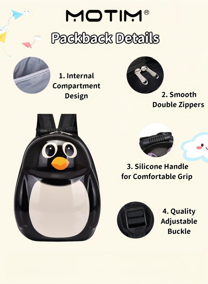 Motim Kids 2pcs Travel Luggage Set in Fun Cartoon Animal Shape Includes 1 Wheeled Luggage ＆ 1 Lightweight Backpack Perfect for Short Trip and Kindergarten - Image 5