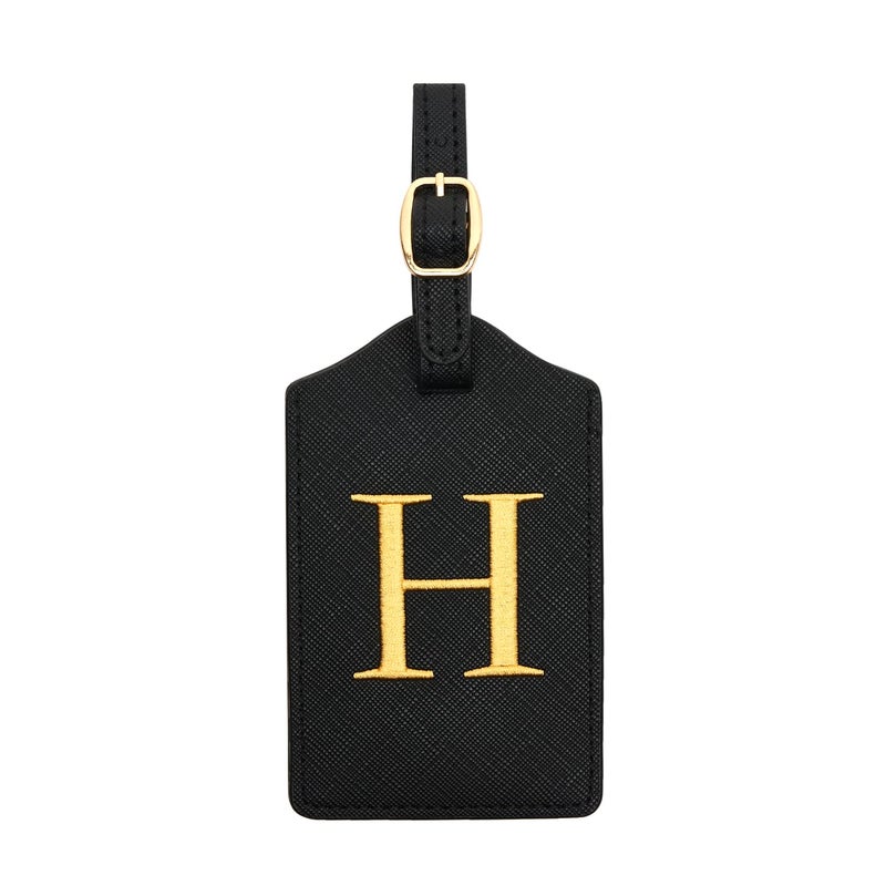 CHOIEO Luggage Tag PU Leather for Suitcase Baggage Handbag Travel Bag Label Suitcase Tag Label Tag w Name Card  Privacy Cover H