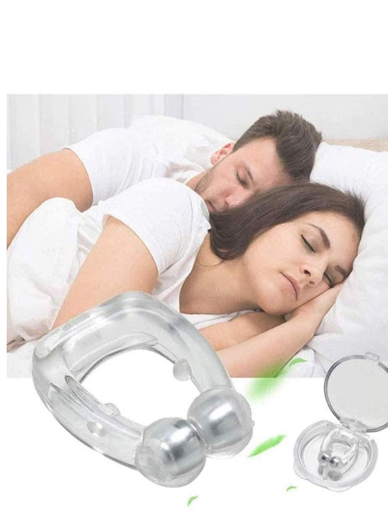 AS SEEN ON TV Nasal Dilators Reduction Anti Snoring Nose Clip With Magnet Snore Plugs Clear - Image 1