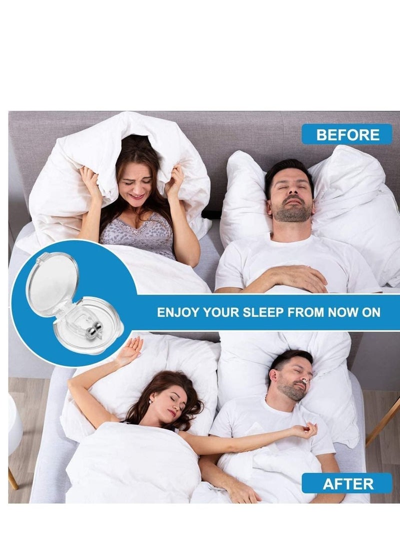 AS SEEN ON TV Nasal Dilators Reduction Anti Snoring Nose Clip With Magnet Snore Plugs Clear - Image 3