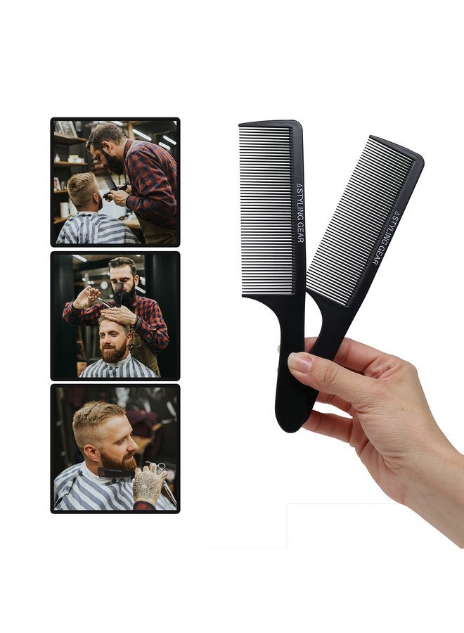 Styling Gear 403 Fade Barber Clipper Barber Comb Cutting Combs Flexible Styling Combs Blending Combs For Fades Flat Top 2 Pcs. (Black) - Image 5