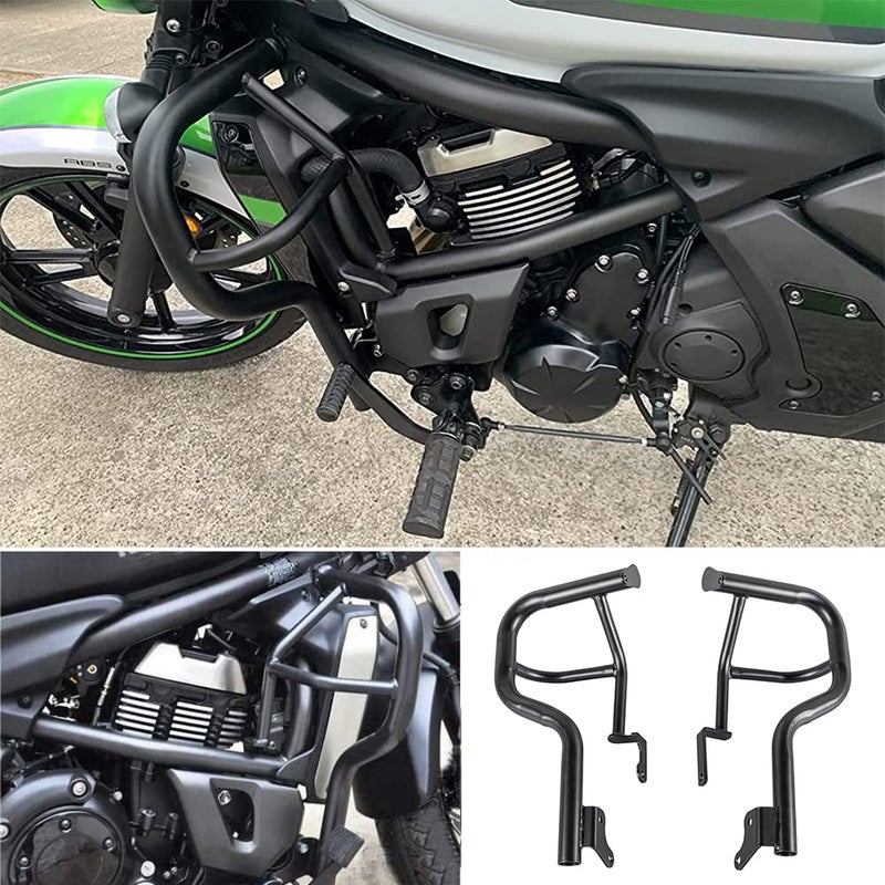 VN650 EN650 Motorcycle Black Steel Highway Engine Guard Crash Bars Frame Falling Bumper Gas Tank Protectors for Kawasaki Vulcan S VN 650 2015 2016 2017 2018 2019 2020 2021 2022 2023 2024 1524