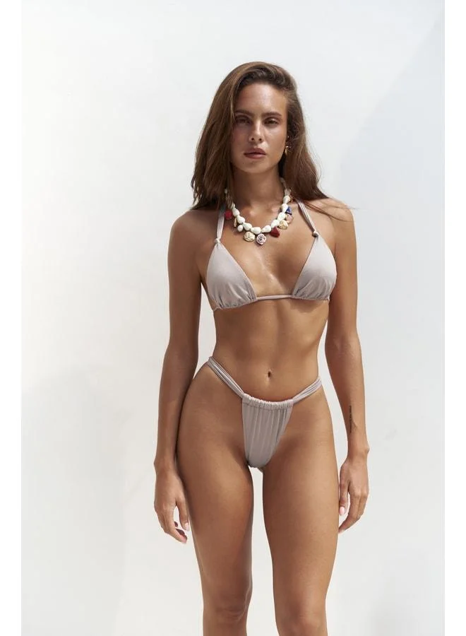 Bohemai Lilac Bikini Top with Dahlia Strap Knot Detail.