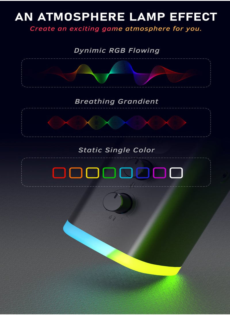 فيفين ميكروفون امبليجيم AM8 الديناميكي لتسجيل المدونات الصوتية من فيفين، بث العاب مع ضوء RGB وموصلات XLR-USB وزر كتم الصوت ومقبس سماعات راس وحامل لسطح المكتب، صوتي للغناء واليوتيوب، أسود، أحادي الاتجاه  - Image 5