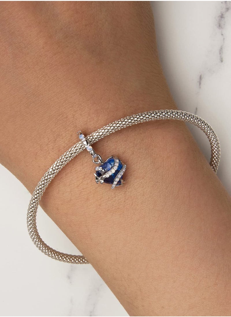 Generic - 925 Sterling Silver Blue Heart Pendant Beads for Pandora Charm Bracelets, Perfect Gift for Girls and Women, Dreamy Magic Love Charms with Butterfly for Bracelets and Necklaces. - Image 1