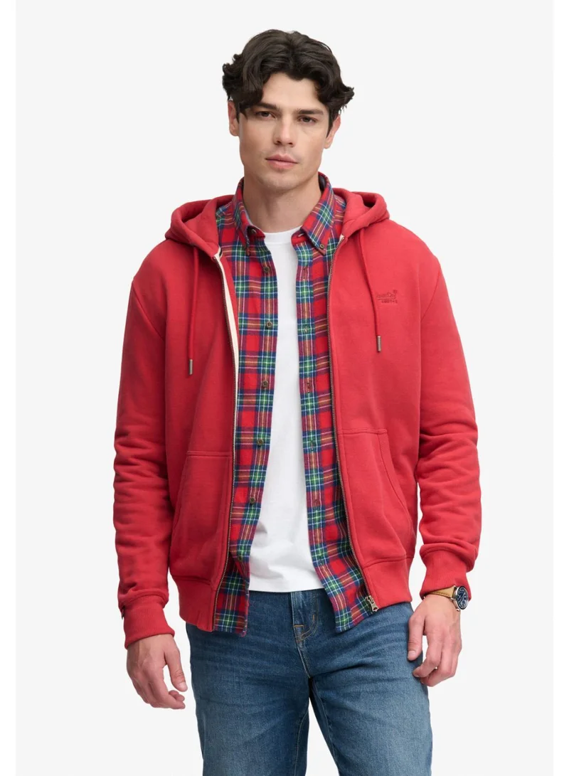 Superdry Essential Logo Half Brushed Zip Hoodie