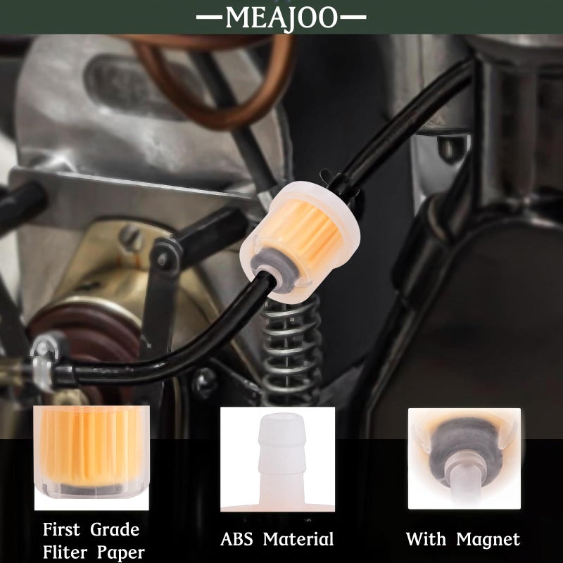 MEAJOO 6PCS 1/4 Inch Gas Inline Fuel Filters, with magnet, Universal for Stratton Small Engine, Kohler, Kawasaki, Birggs, John Deere, Gasoline Generator Lawn Mower Motorcycle - Image 4