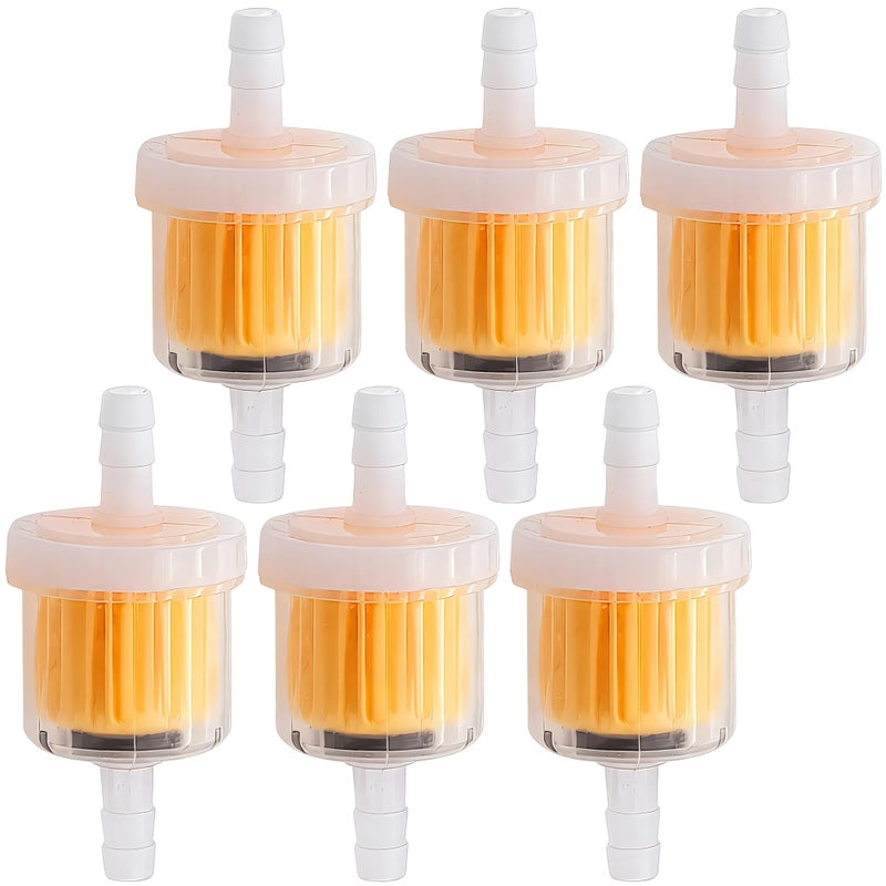 MEAJOO 6PCS 1/4 Inch Gas Inline Fuel Filters, with magnet, Universal for Stratton Small Engine, Kohler, Kawasaki, Birggs, John Deere, Gasoline Generator Lawn Mower Motorcycle - Image 1