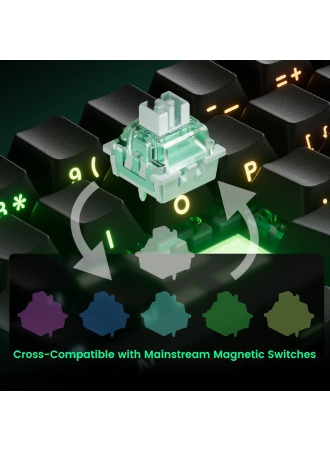 Mechanical keyboard Rapid Trigger Gaming Keyboard 8k SP Magnetic Switch HE Keyboard Wired 60% Black Shine-Through (Glare Magnetic Switch) - Image 3