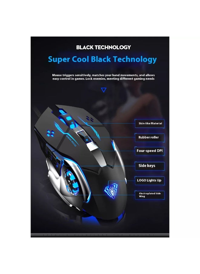 AULA S20 Gaming Mouse - 3,200 DPI - 6 Programmable Buttons With Software - Image 3