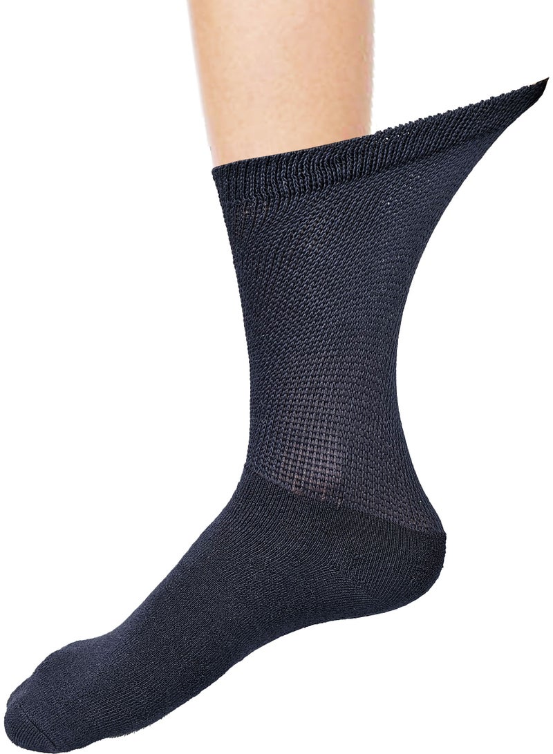 Selecta Now Medicated Formal Dress Socks For Mens Womens Circulatory Non-Binding Highly Stretchable Compression Pack Of 4 Crew Socks For Mens & Ladies  - Image 3
