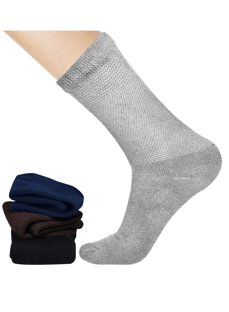 Selecta Now Medicated Formal Dress Socks For Mens Womens Circulatory Non-Binding Highly Stretchable Compression Pack Of 4 Crew Socks For Mens & Ladies  - Image 4