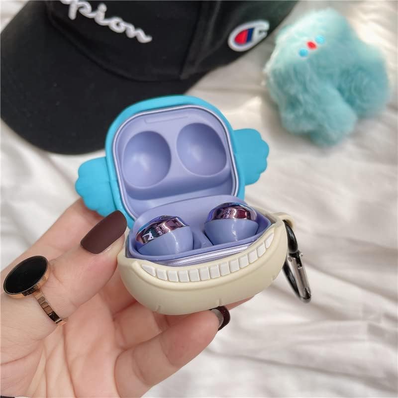 VNJ ACCESSORIES Silicone Cartoon Earbuds Case Protective Cover Fit Designed For Samsung Galaxy Buds2 Pro(2022) /Galaxy Buds 2 (2021) /Galaxy Buds Pro(2021) /Galaxy Buds Live (2020), (Astronaut), Clear - Image 3