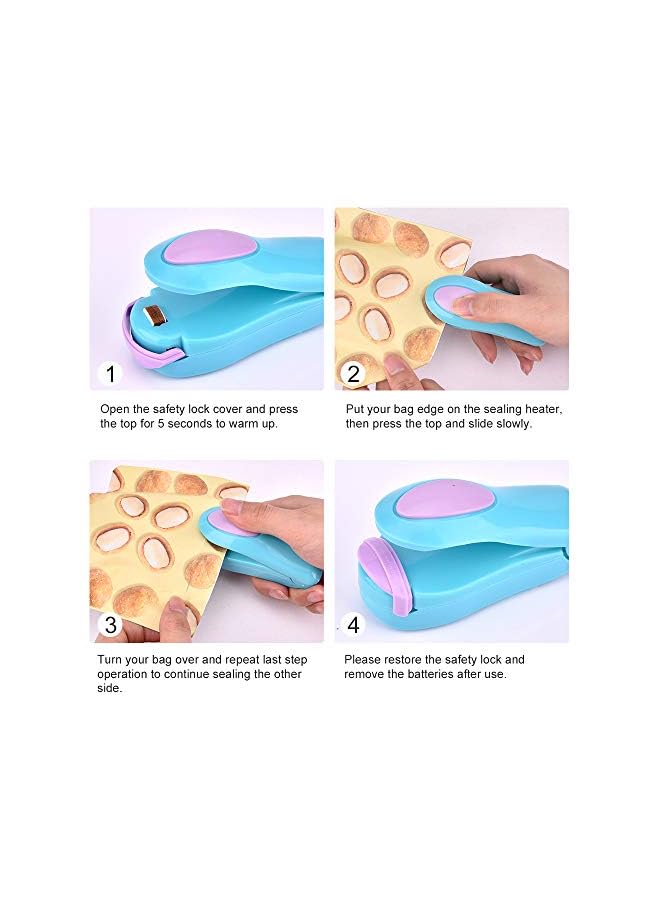 Raxoom Bag Sealer, Handheld Portable Bag Heat Vacuum Resealer, 2 In 5Handheld Heat Sealer And Cutter,Mini Food Seal, For Plastic Bags Snack Cookie Candy Chip Bags - Image 2