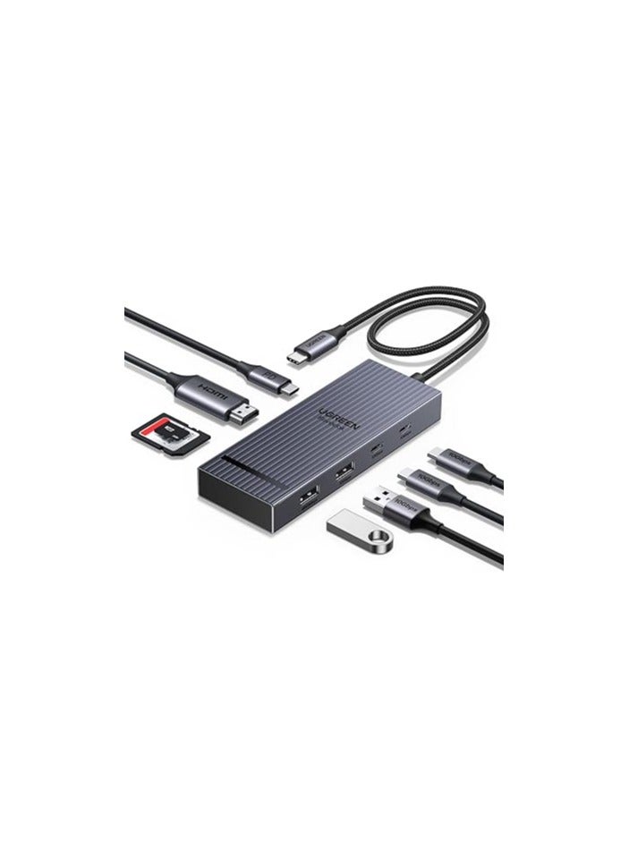 UGREEN USB C Hub, Revodok Pro 108 USB-C Adapter (8-in-1) with 4K@60Hz HDMI, 3x 10Gbps USB Data Ports, 170MB/s SD & microSD, 100W PD for MacBook Pro, iPad Pro, HP Laptops, Mac Mini and More - Image 1