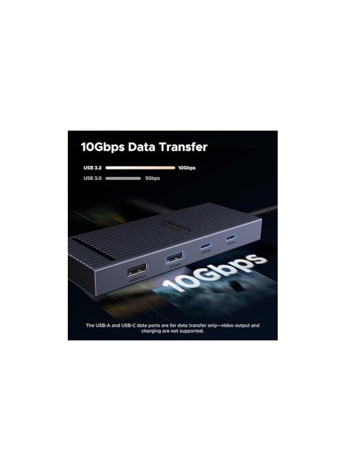 UGREEN USB C Hub, Revodok Pro 108 USB-C Adapter (8-in-1) with 4K@60Hz HDMI, 3x 10Gbps USB Data Ports, 170MB/s SD & microSD, 100W PD for MacBook Pro, iPad Pro, HP Laptops, Mac Mini and More - Image 3