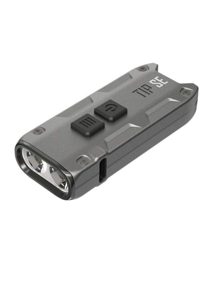 NITECORE - Keyring Flashlight, Dual Core Metallic Keychain Light, Compact And Portable Super Bright Torch, USB Rechargeable Mini Flashlight With Four Brightness Levels, (1pc, Grey) - Image 1