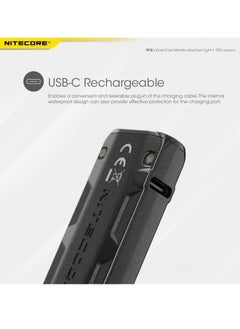 NITECORE Keyring Flashlight, Dual Core Metallic Keychain Light, Compact And Portable Super Bright Torch, USB Rechargeable Mini Flashlight With Four Brightness Levels, (1pc, Grey)  - Image 4