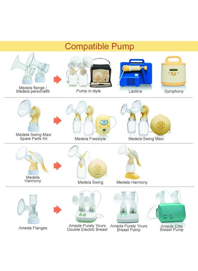 Maymom Maymom Conversion Kit Compatible with Medela Breast Pumps (Selected) to be Compatible with Avent Classic Bottles, Avant Natural PP Bottle and speCtra Wide-mouth Bottles Thread Changer; w Sealing Rings - Image 3