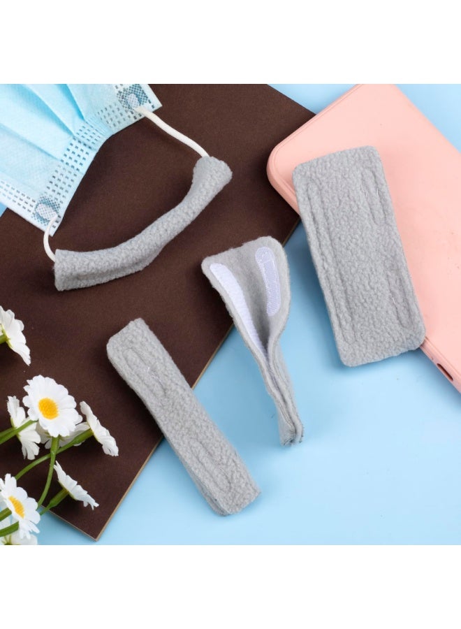 تِلْسِل 4 قطع من وسائد الأذن لقنية الأنف، واقيات أذن أكسجين قابلة للتنفس لأنابيب الأكسجين، تصميم حلقي ناعم وسائد أذن مريحة لتخفيف آلام الأذن، والنظارات، ومستخدمي الأكسجين - رمادي - Image 3