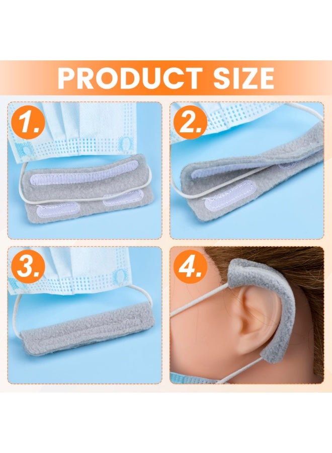 تِلْسِل 4 قطع من وسائد الأذن لقنية الأنف، واقيات أذن أكسجين قابلة للتنفس لأنابيب الأكسجين، تصميم حلقي ناعم وسائد أذن مريحة لتخفيف آلام الأذن، والنظارات، ومستخدمي الأكسجين - رمادي - Image 5