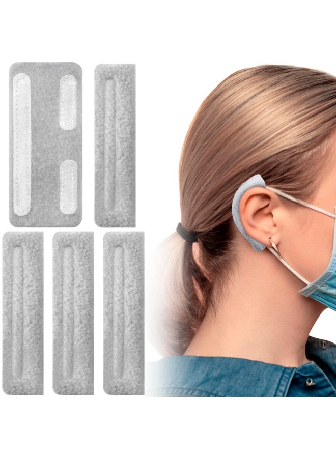 تِلْسِل 4 قطع من وسائد الأذن لقنية الأنف، واقيات أذن أكسجين قابلة للتنفس لأنابيب الأكسجين، تصميم حلقي ناعم وسائد أذن مريحة لتخفيف آلام الأذن، والنظارات، ومستخدمي الأكسجين - رمادي - Image 1