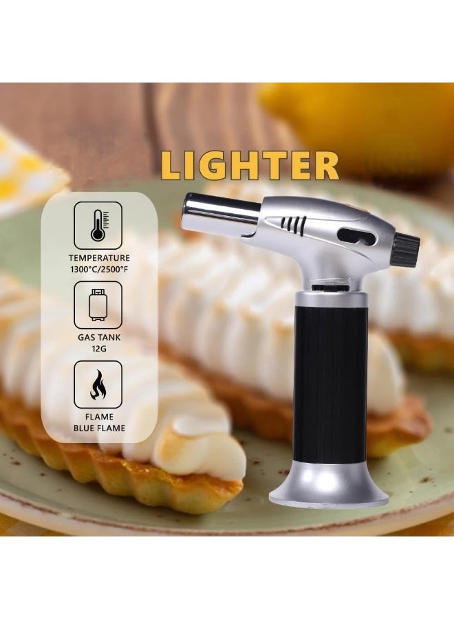 Blow Torch Lighter with Adjustable Flame and Safety Lock, Refillable Butane Gas Torch for Cooking, Baking, Creme Brulee, Searing, BBQ, Camping, DIY Crafts  - Image 2